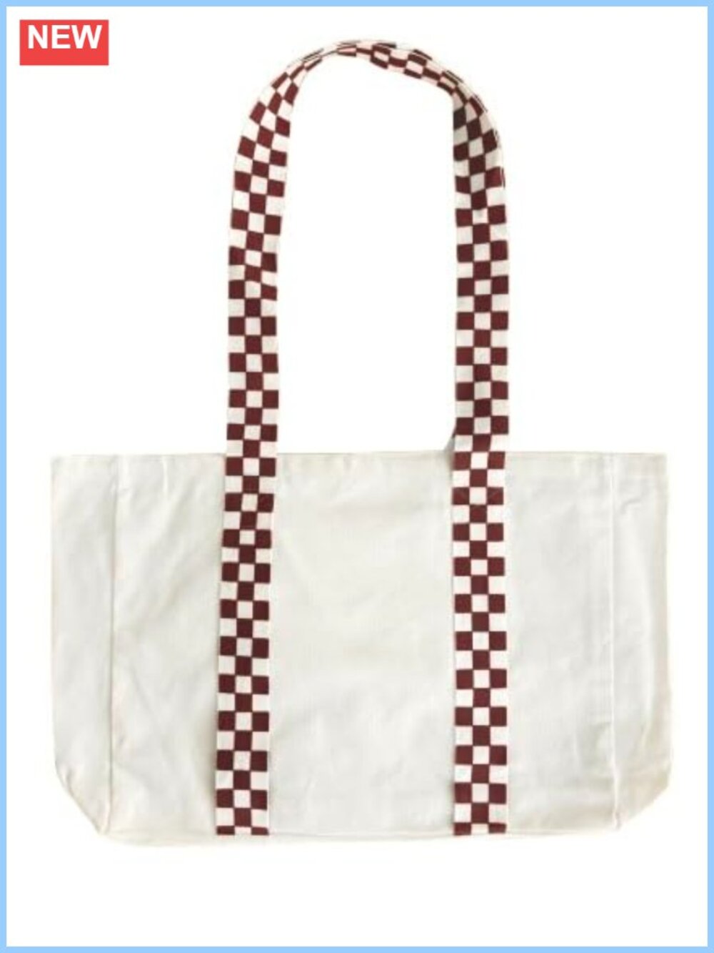 Canvas Tote Bag with Long Straps and Interior Pocket